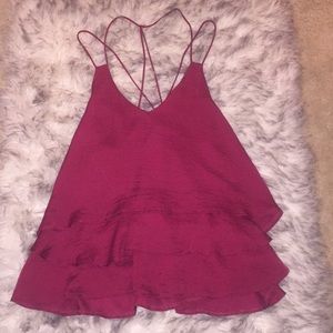 Crimson Silk top